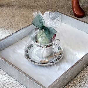 1 Truly Tasteful Tea Cup Set Wrapped As A Gift - NWT